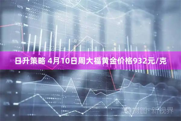 日升策略 4月10日周大福黄金价格932元/克