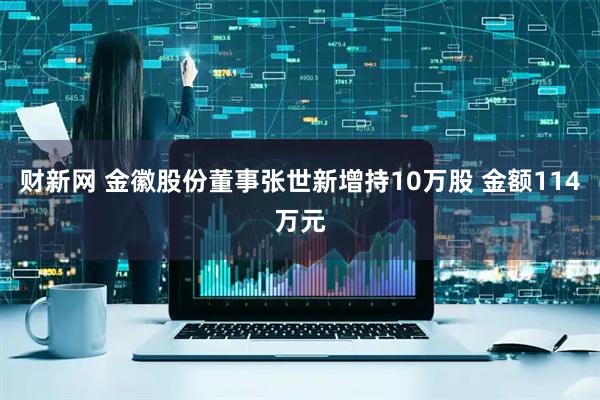 财新网 金徽股份董事张世新增持10万股 金额114万元