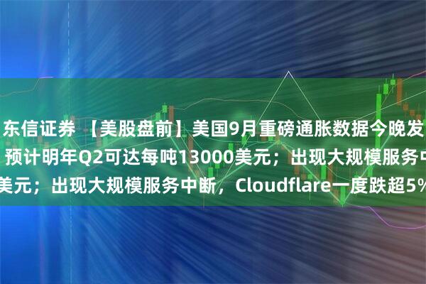 东信证券 【美股盘前】美国9月重磅通胀数据今晚发布；花旗看涨铜价，预计明年Q2可达每吨13000美元；出现大规模服务中断，Cloudflare一度跌超5%